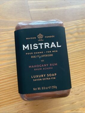 NWT Mistral Mahogany Rum Luxury Soap for Men - Father’s Day Gift